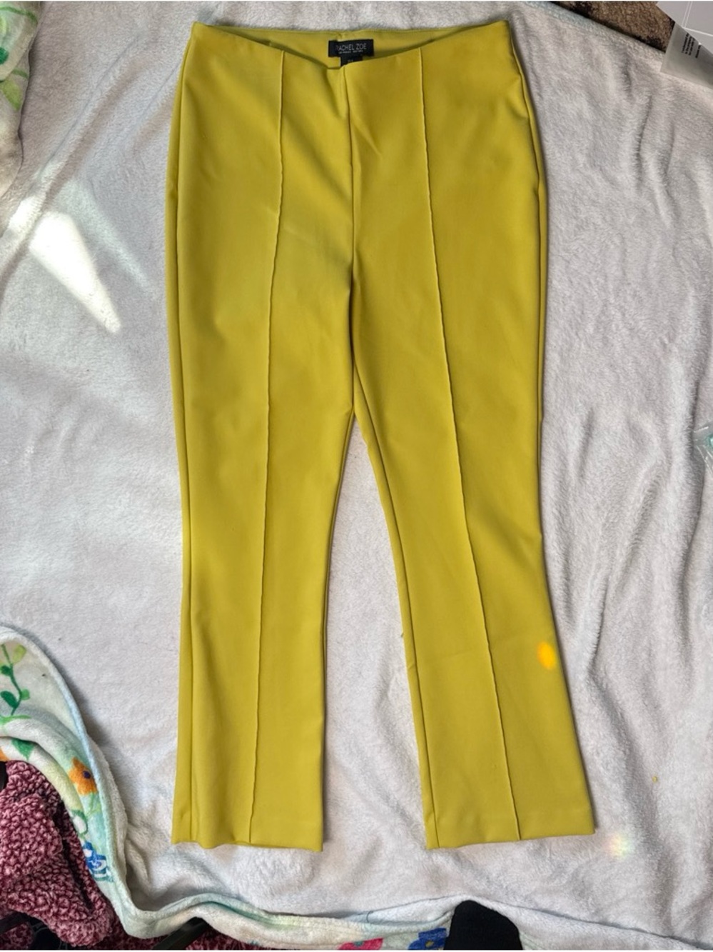 Bright Yellow Straight Leg Pants